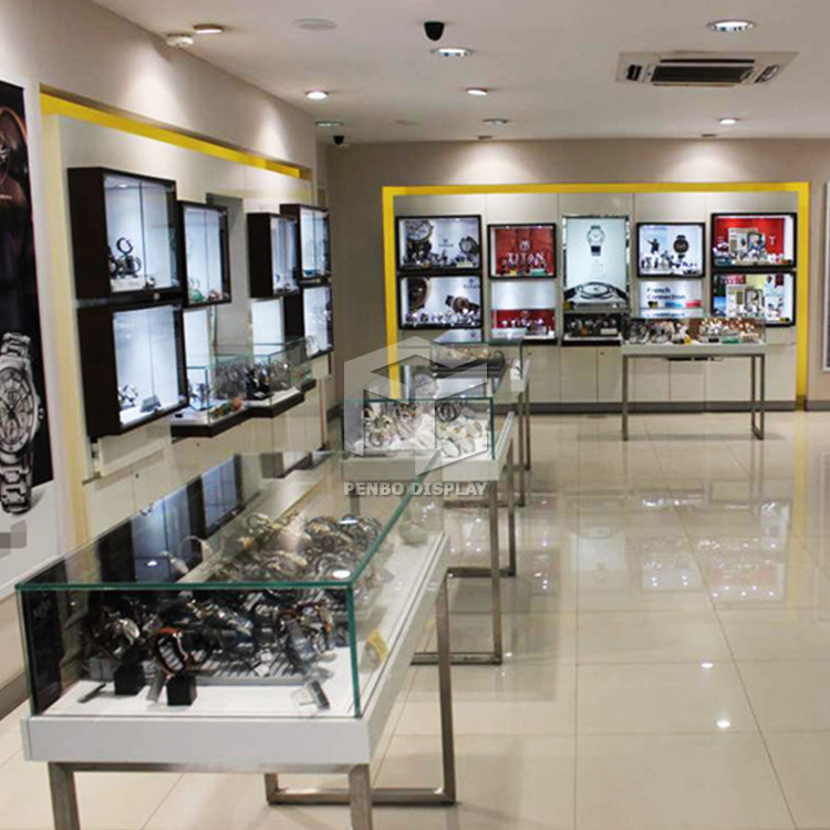 930mm Long Store Watch Display Showcase 5mm Thick MDF Multifunctional